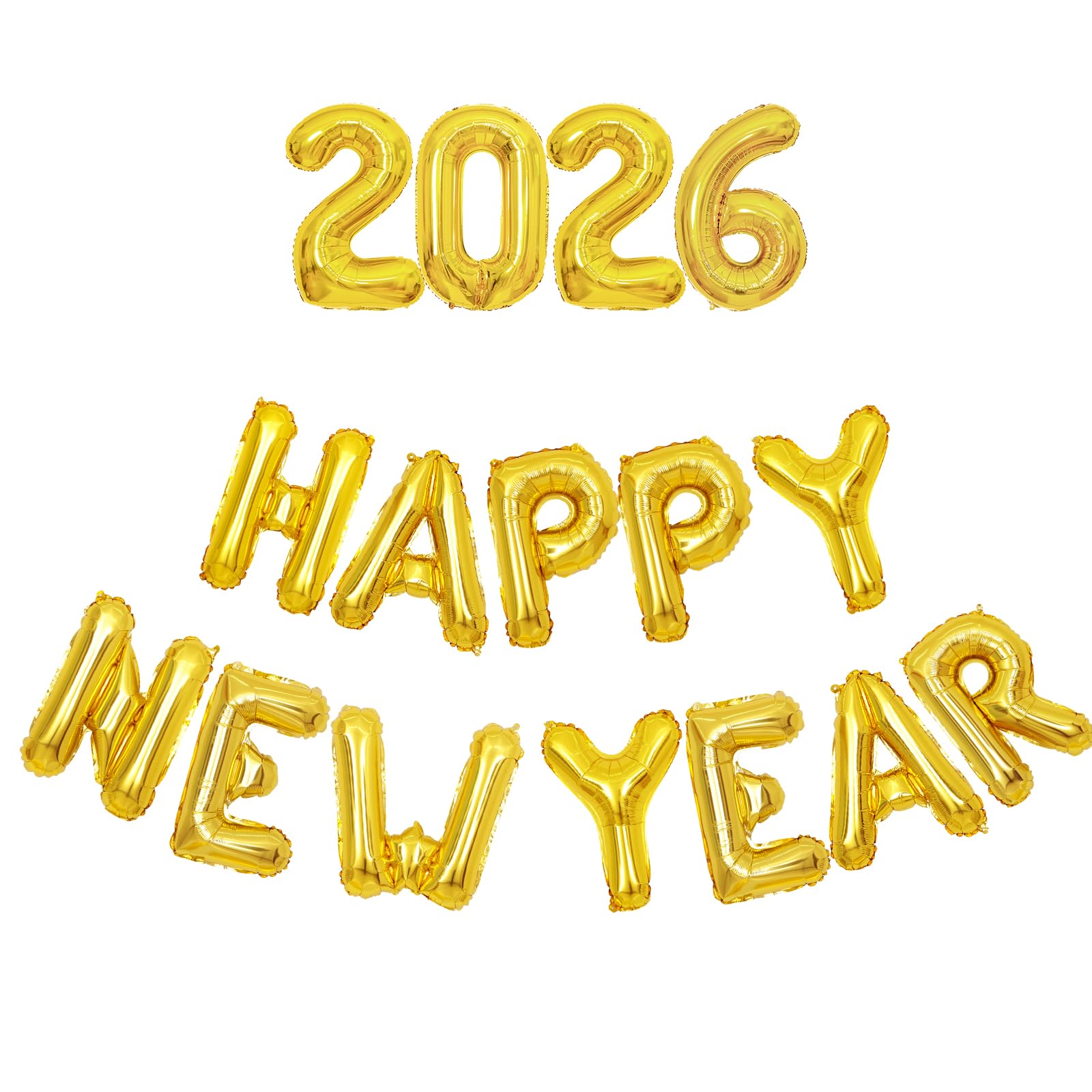 Happy New Year ナンバーバルーン新年 Amazon | BTZO 数字 バルーン 風船 2026 HAPPY NEW YEAR 飾り付け